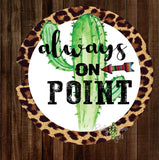 Cheetah Cactus Always on Point Set of 2 Car Coasters - Car Coasters
