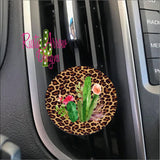 Cheetah Cactus Car Vent Clip