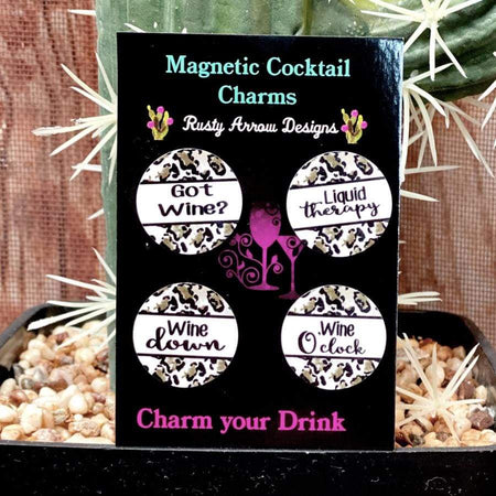 Cowgirl and Roses Magnetic Cocktail Charms