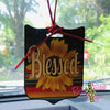 Cheetah Serape Sunflower Blessed Rear View Mirror Charm Bag Tag or Christmas Ornament