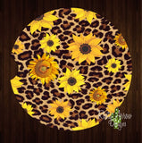 Cheetah Sunflowers Set of 2 Car Coasters - Car Coasters