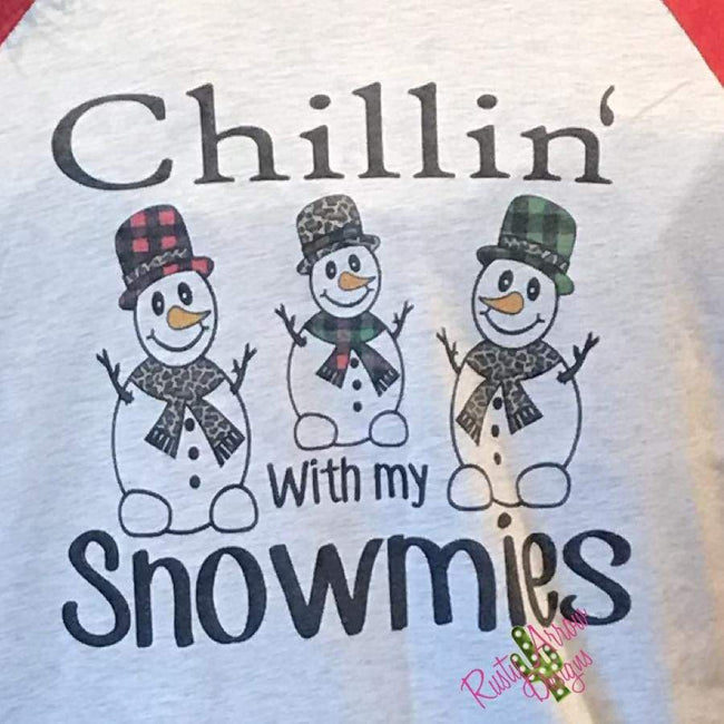 Chillin with My Snowmies Raglan Tee