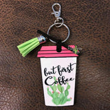 Coffee Cup Key Chains - But first coffee