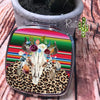 Compact Mirror - Serape and Cheetah Bull - Compact Mirror