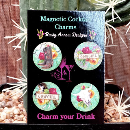 Cowgirl at Heart Magnetic Cocktail Charms