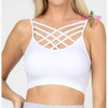 Criss Cross Seamless Bralette - S/M / White