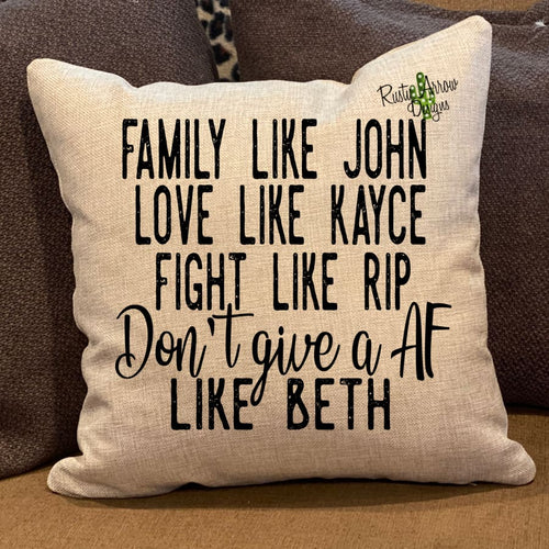 Family like John Pillow Cover - Pillow