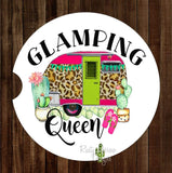 Glamping Queen Set of 2 Car Coasters - Car Coasters