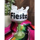 Glitter Cactus Margarita glass perfect for a bachelorette or fiesta themed party! - Lime green - Drinkware