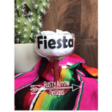 Glitter Cactus Margarita glass perfect for a bachelorette or fiesta themed party! - RED - Drinkware