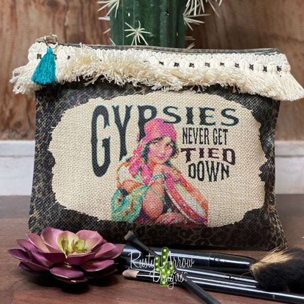 Gypsies never get tied Down Make up Bag