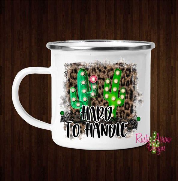 Hard to Handle Cheetah Cactus Coffee Mug - 11 oz. Camp Cup Mug Stainless Steel - Mug