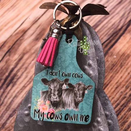 Heifer Please Livestock Ear Tag Key chain
