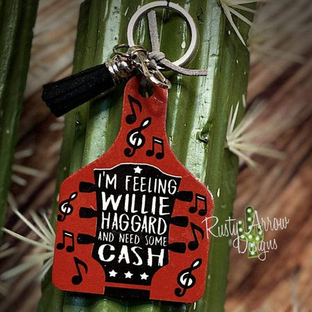 Whiskey Bent Hell Bound Ear Tag Key chain