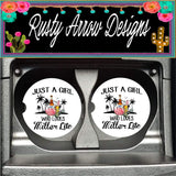 Just a Girl Who Loves Miller Lite Set of 2 Car Coasters - Car Coasters