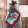Key Chain Wallet - Turquoise / Red cheetah Texas