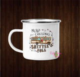 Merry Christmas Shitter Full Coffee Mug - 11 oz. Camp Cup Mug Stainless Steel - Mug