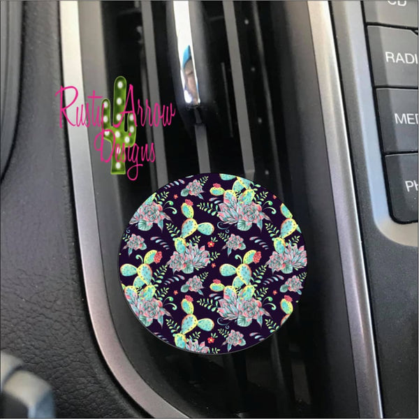 Neon Cactus Car Vent Clip
