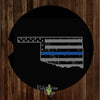 Oklahoma Thin Blue Line Set of 2 Car Coasters - Car Coasters