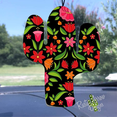 Turquoise and Stripes Cactus Air Freshener