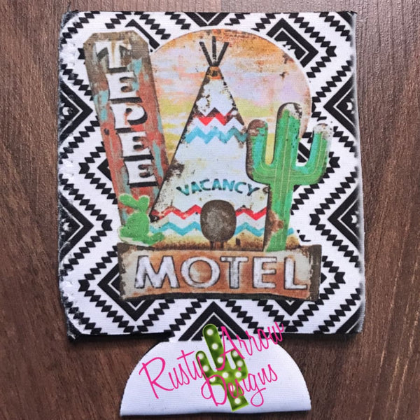 Regular Aztec Teepee Motel Koozie - Koozie