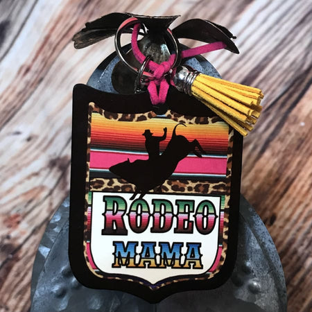 Rodeo Mama Rodeo Back Tag Key Chain