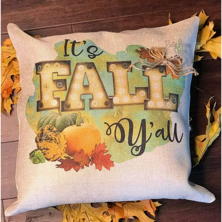 Texas It's Fall Y'all Decorative Throw Pillow
