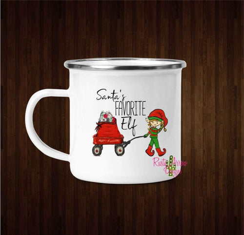 Santas Favorite Elf Coffee Mug - 11 oz. Camp Cup Mug Stainless Steel - Mug