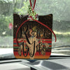 Serape Bull Skull Rodeo Wife Rear View Mirror Charm Bag Tag or Christmas Ornament