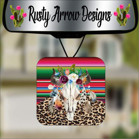 Floral Cow Square Air Freshener