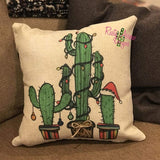 Serape Christmas Cactus Pillow Cover - Pillow