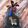 Serape Donkey Livestock Ear Tag Key chain