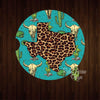 Skulls Cactus & Cheetah Texas Set of 2 Car Coasters - Car Coasters
