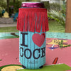 Slim I love Cocktails Fringe Koozie - Koozie