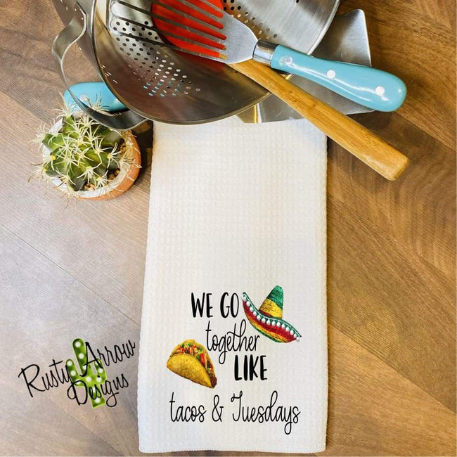 Tacos and Tuesday Waffle Weave Tea Towel
