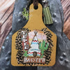 Tepee Motel Livestock Ear Tag Key Chain