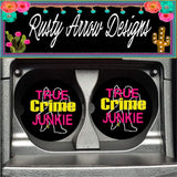 True Crime Junkie Set of 2 Car Coasters - Car Coasters