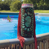 Turquoise Stone Fringe Slim Koozie - Koozie