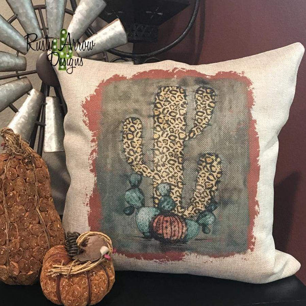 Vintage Leopard Pumpkin Decorative Throw Pillow - Pillow